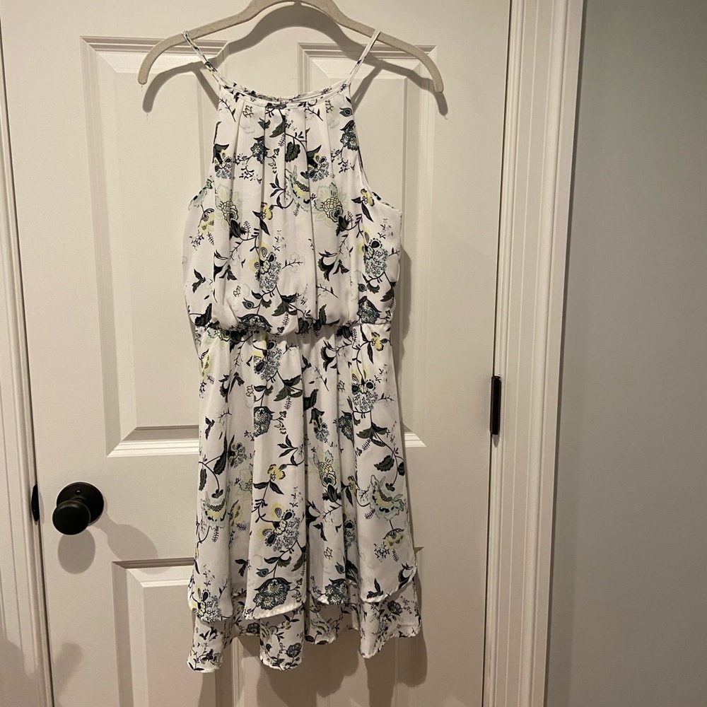 Blue Rain Halter Dress